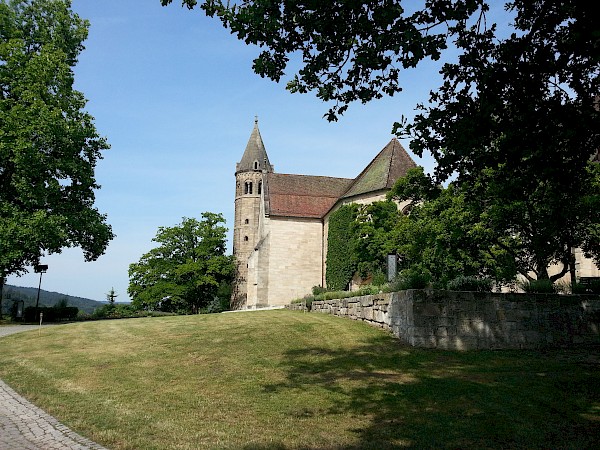 Seitliches Bild des Klosters Lorch